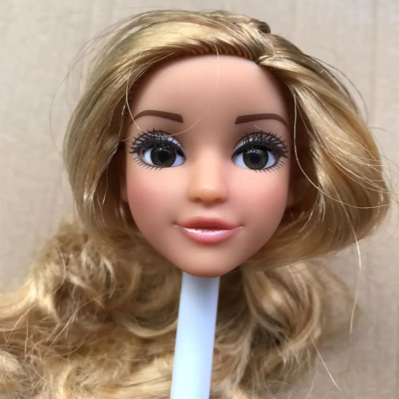 Gläser Augen mit echten Wimpern Puppenköpfe Bunte weiche Puppenteile Weiße Haut Puppenzubehör Mädchen Geschenk Spielzeugfiguren – Detail 21