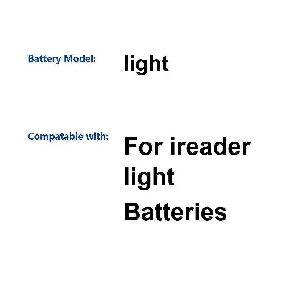 

Аккумулятор для электронной книги Ireader Light Premium, замена, 2500 мАч
