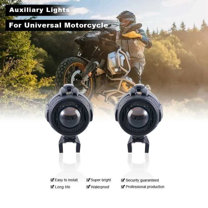 

New LED Spot Beam Auxiliary Fog Light For Universal Motorcycle Driving Lamp 60W For BMW R1200GS/ADV/F800GS/F700GS/F650