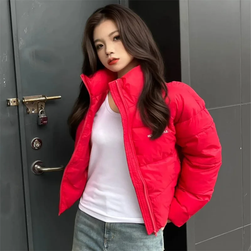 2024 New Korean Women\'s Jacket Puffer Padded Jacket Winter Down Cotton Coat Oversize Jacket Cotton Coat For Parkas Outwear