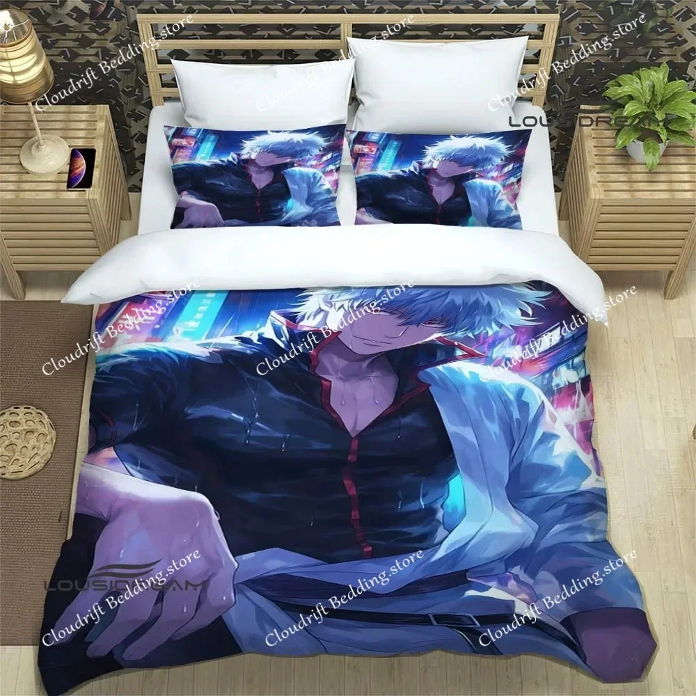 

G-GINTAMA Cartoon Printed Bedding Sets exquisite bed supplies set duvet cover bed comforter set bedding set luxury birthday gift