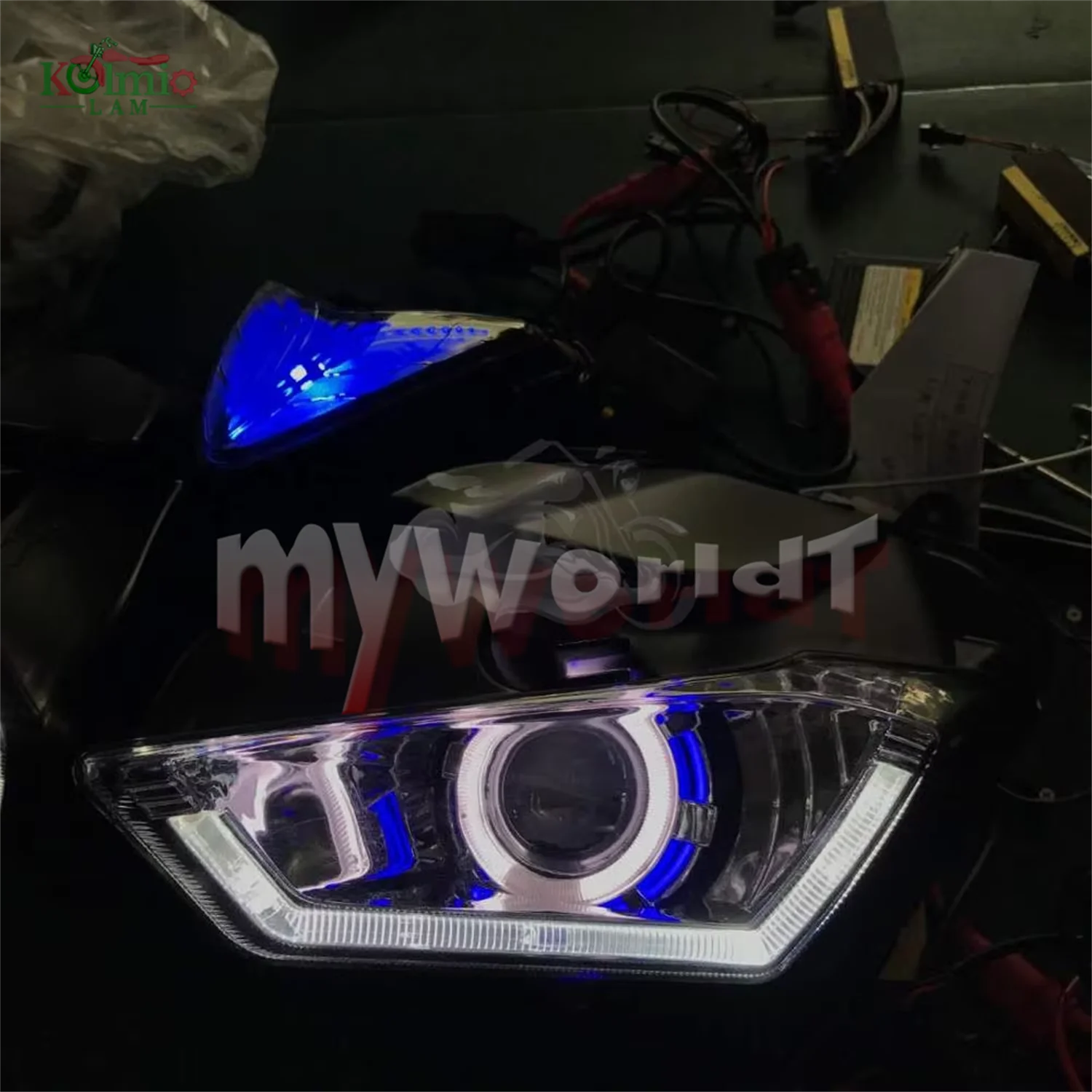 

Fit For YAMAHA YZF R25 R3 2013 - 2018 Motorcycle headlamp With Angel Devil Eyes HID Projector Headlight YZFR3 YZFR25 2014 2015