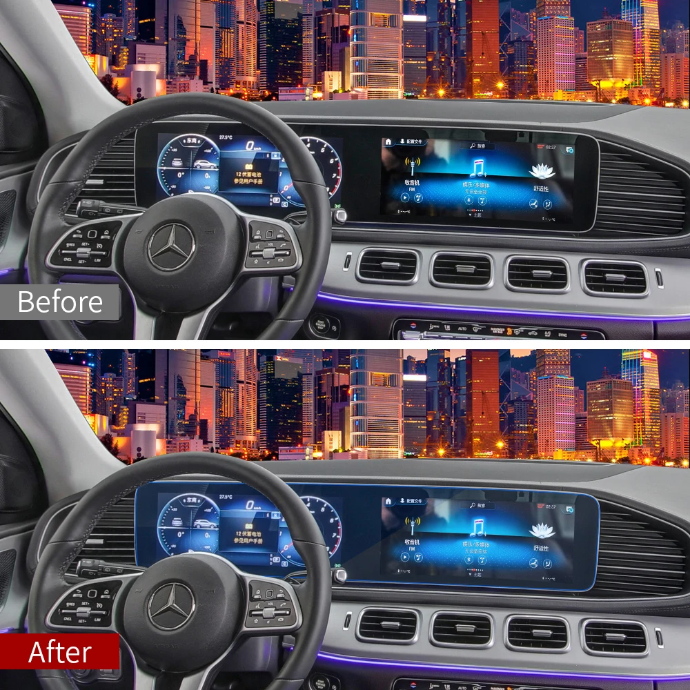 Navigation film for Mercedes GLE W167 tempered glass V167 lcd protective film G W464 gls x167 S W222 E W213 CLS W257 accessories