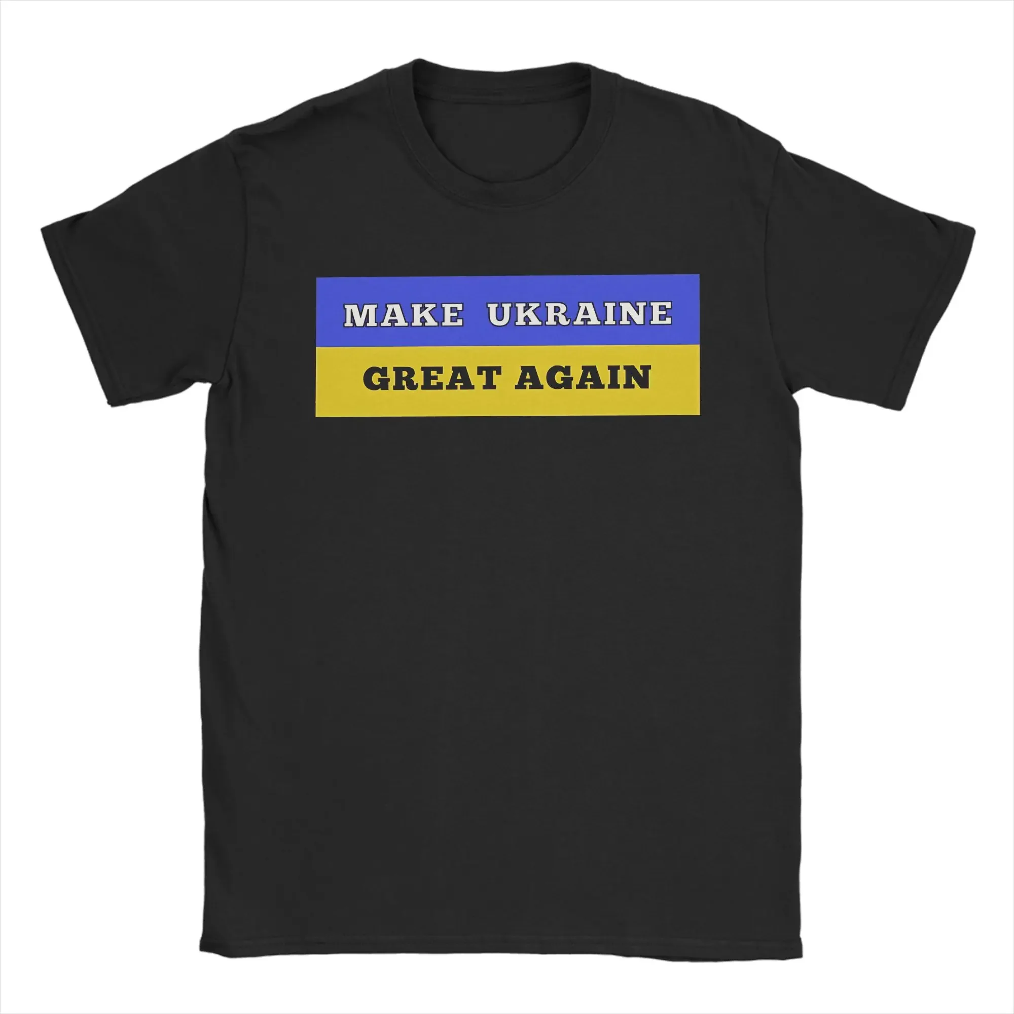 Men Make Ukraine Great Again T Shirts  Pure Cotton Tops Funny Short Sleeve Round Collar Tee Shirt Classic T-Shirt