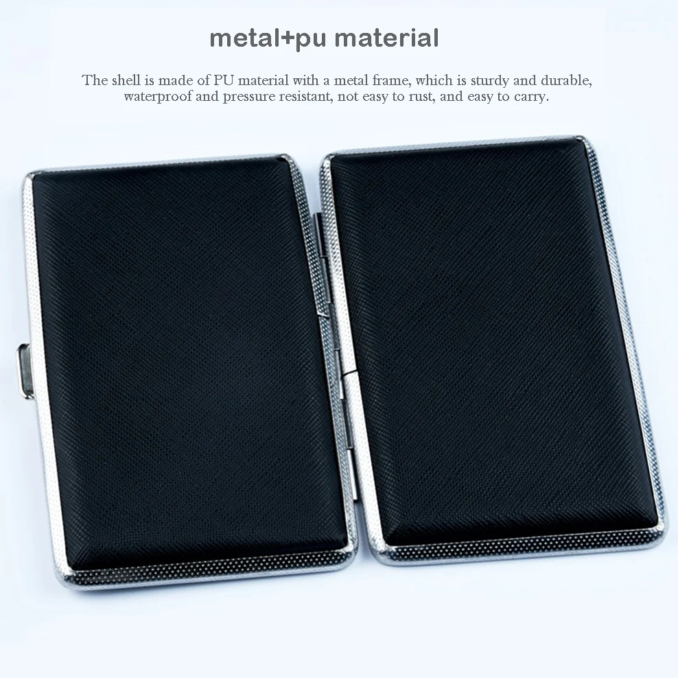 Portable men's cigarette case, Ultra-thin leather Anti-pressure, moisture-proof cigarette storage box, Cigarette accessories