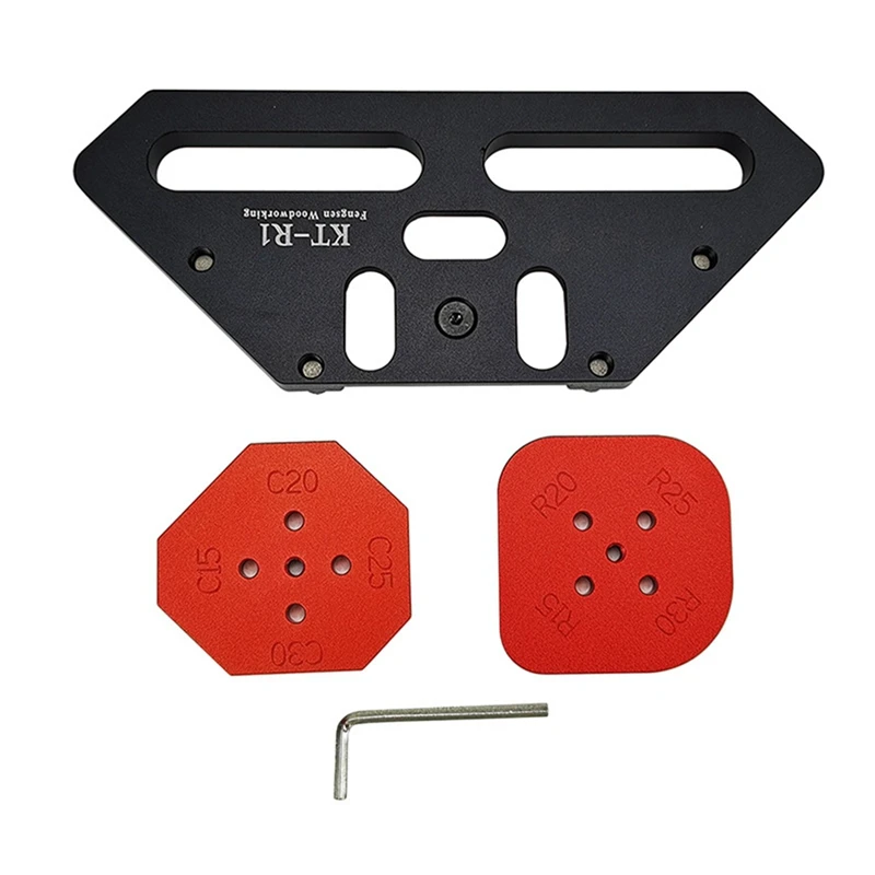 1 Piece Kt-R1 Woodworking Arc Positioning Template Woodworking Rounded Corner R Corner Positioning Plate