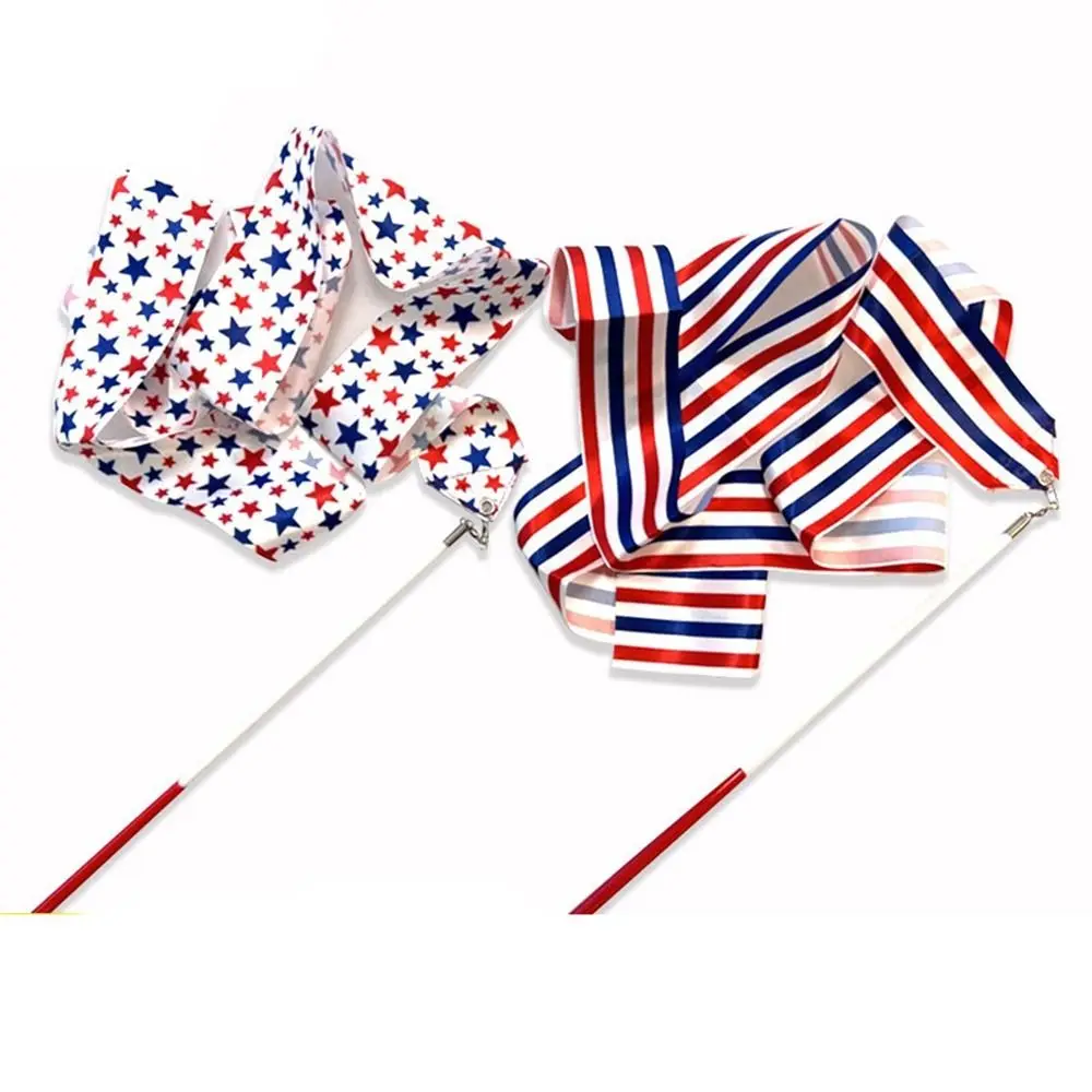 Nowa wstążka do tańca w paski, 1/2 metra, kolorowa, różne style, do tańca gimnastycznego, tańca smoka, wstążka do lampionów, trening z pałeczką.