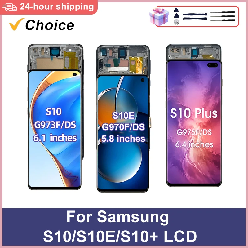 New Test TFT For Samsung Galaxy S10 S10E S10 Plus Display Touch Screen Digitizer For SCV41 SM-G970X SC-05L Replacement Parts