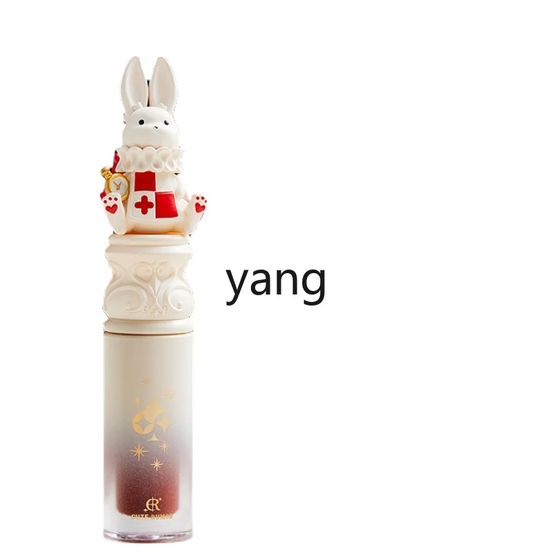 LMM Rabbit Lip Lacquer Lipstick Matte Peach Rose Eating Soil Milk Tea Bean Paste Color White