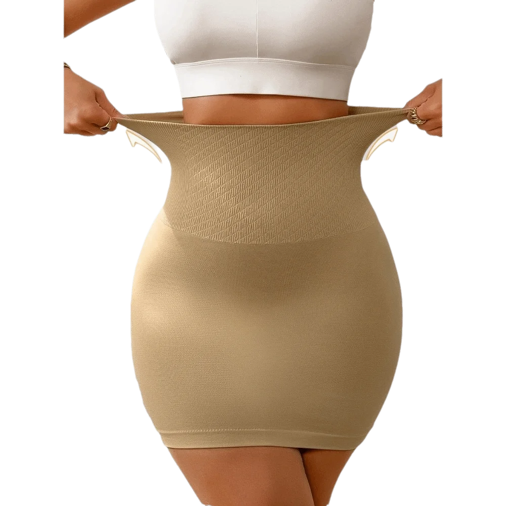 Fashion High Waist Half Body Skirt Seamless Slim Fit Knitted Skirt Business Elastic Ribbed Short Dress Women