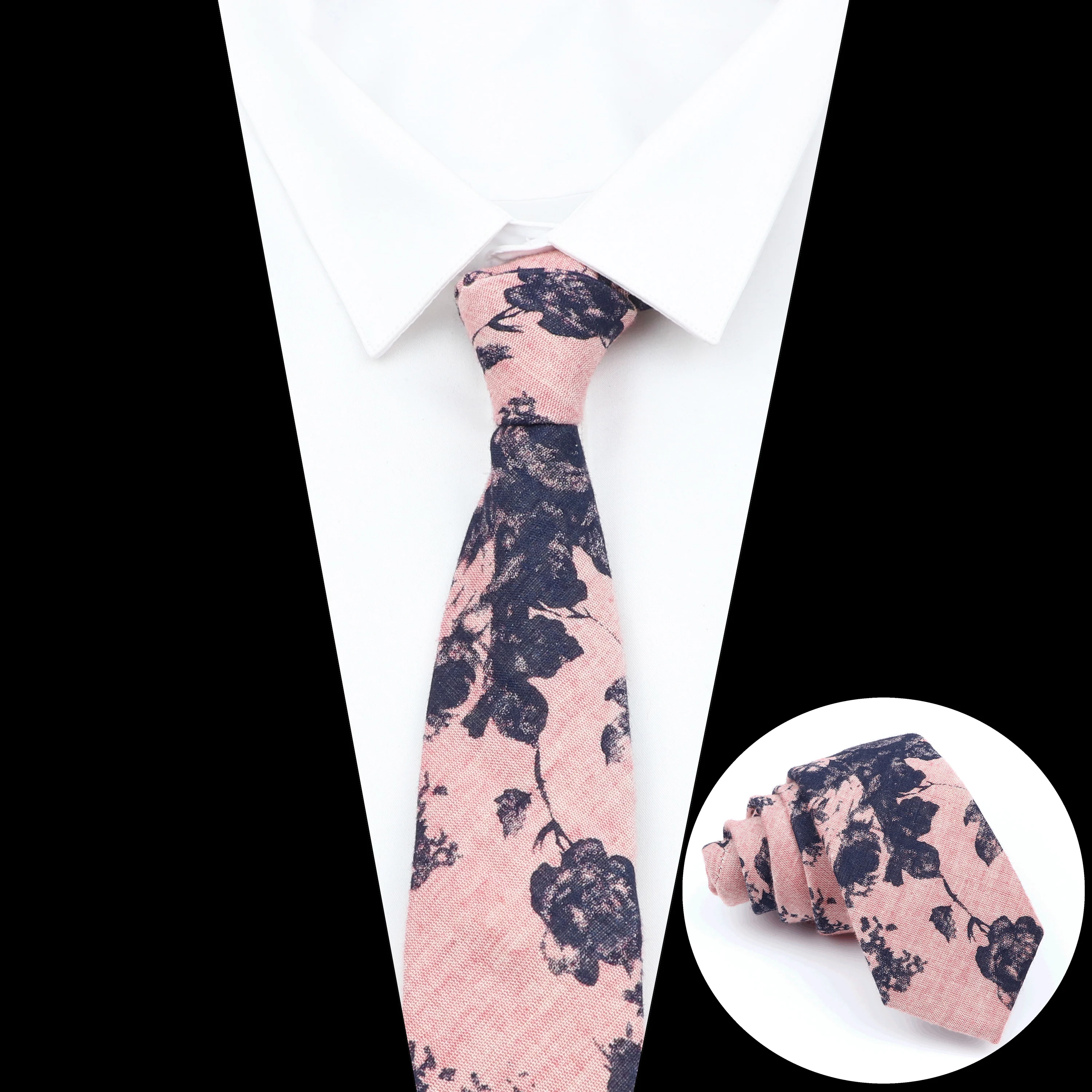 New Style Floral Striped Printed 6.5cm Neck Tie Cotton Linen Mens Wedding Party Dress Tuxedo Gift BowTie AccessoryGift Wedding