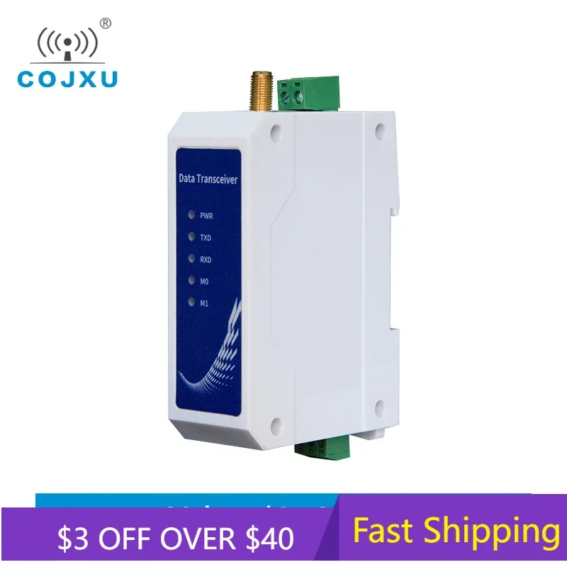 LoRa Modem SX1278 410-441MHz 30dBm 8km Long Range DC8-28V RS485 Din Rail Watchdog Anti-Crash ISM Cojxu E95-DTU(433L30-485)-V8