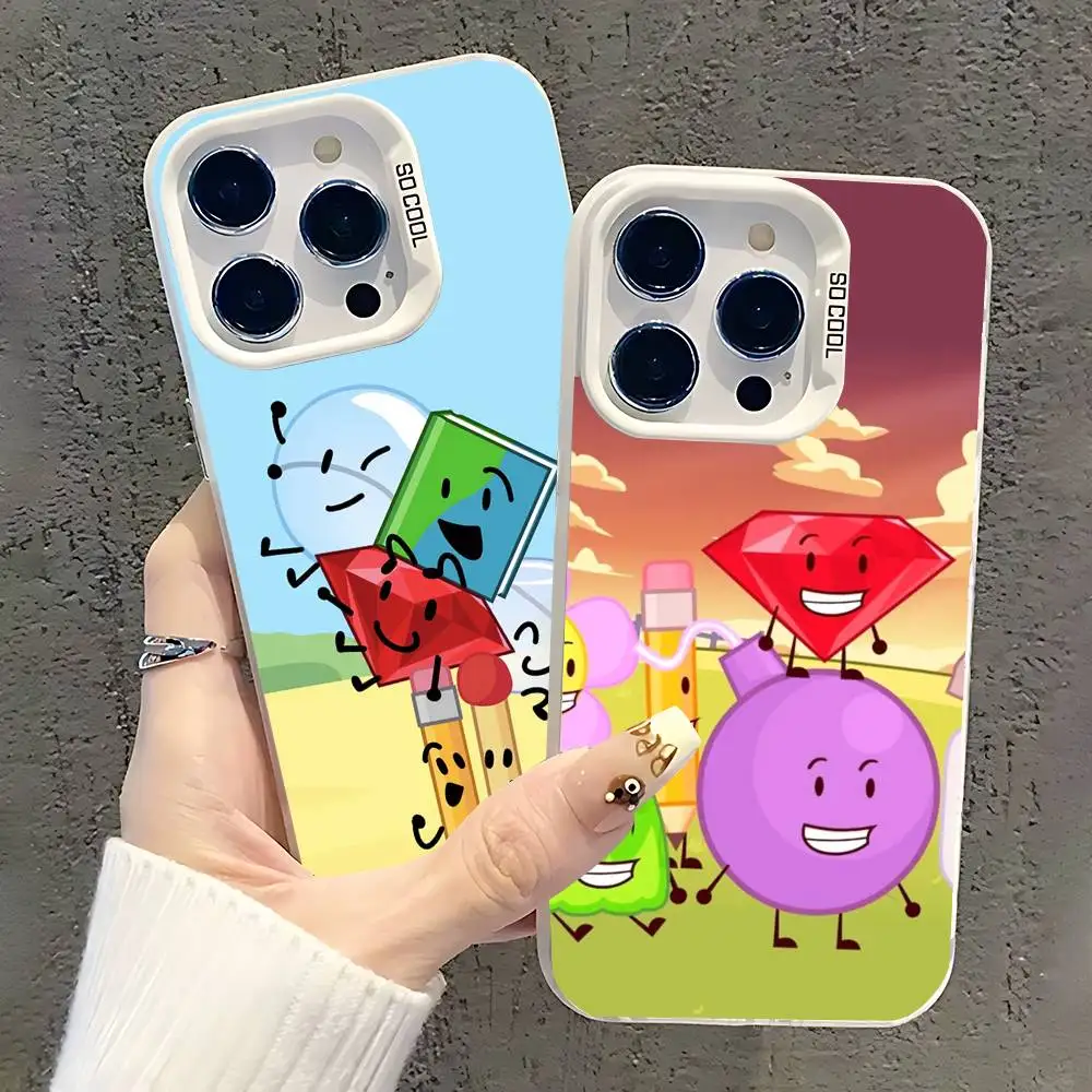 Чехол для телефона B-BFDI x II для iPhone 17, 16, 15, 14, 13, 12, 11, Pro, Max, Plus, SE, Air, Mini, противоударный, белый, IMD.