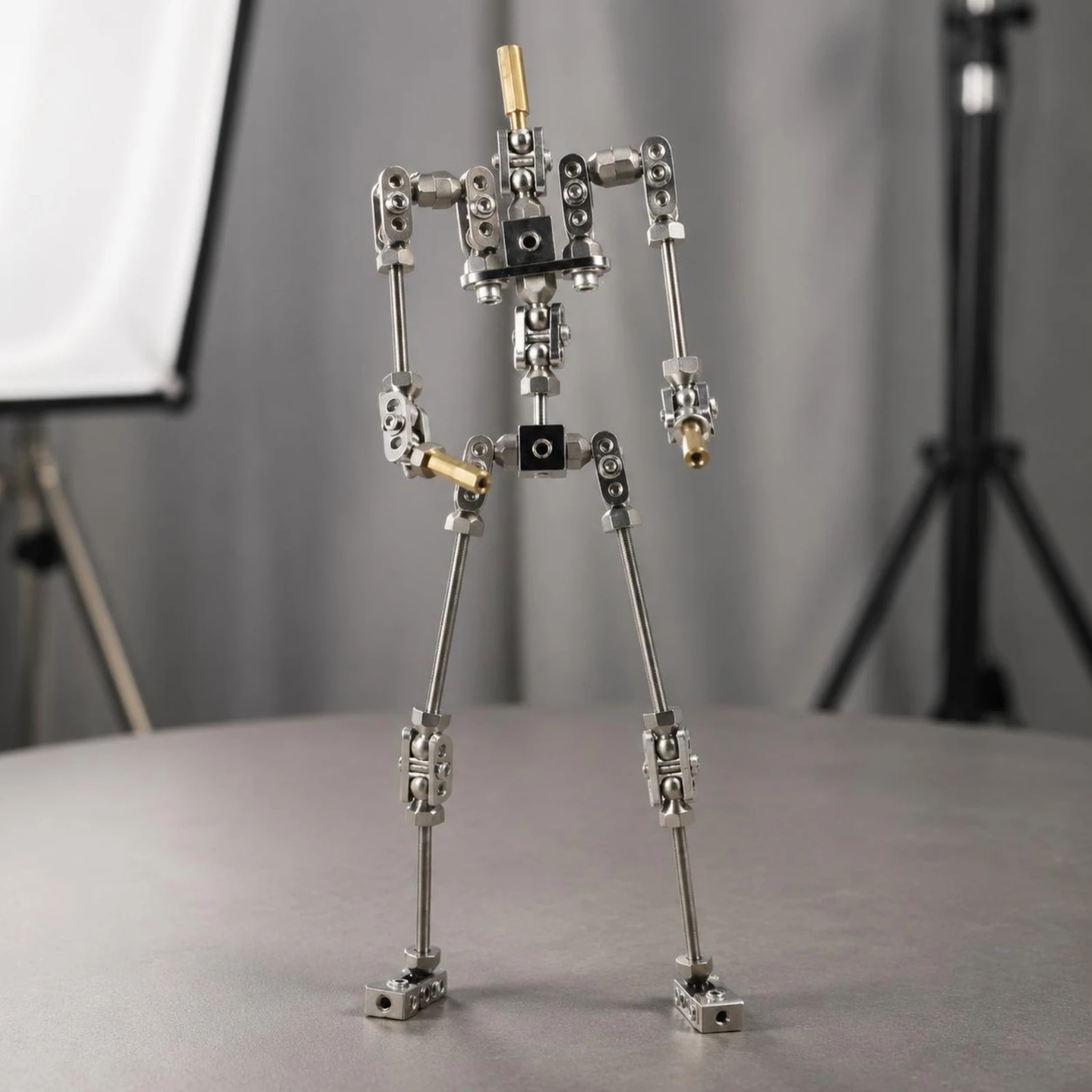 Stop Motion Armature Adjustable Joints Metal Puppet Armature Metal Puppet Frame Pose Stability Posable Skeleton Kit for Desktop