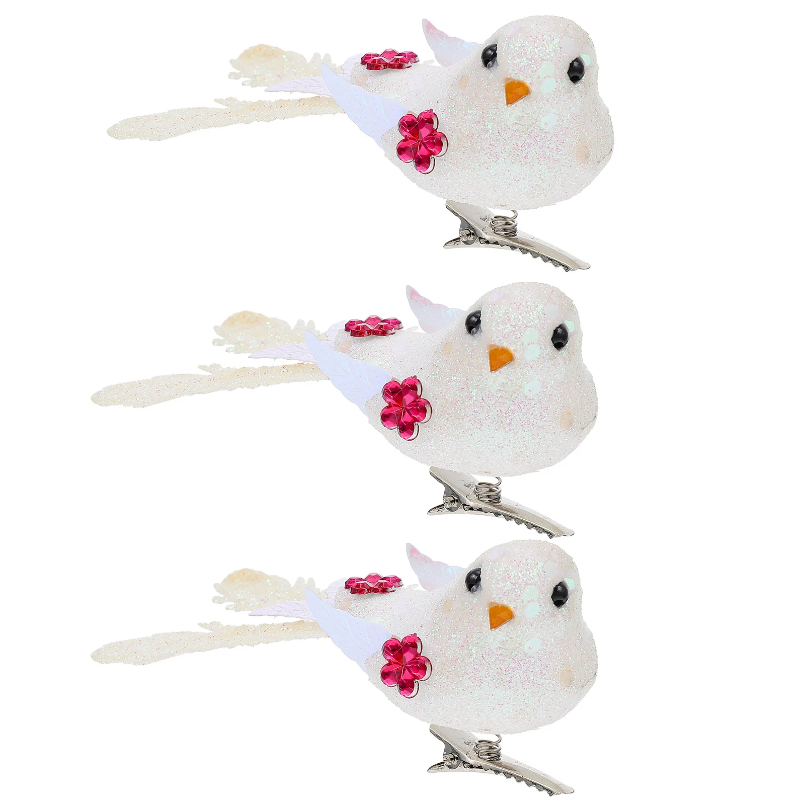 

6 Pcs Bird Figurines Decor Simulation Birds Ornament Christmas Xmas Tree Ornaments Decoration Artificial