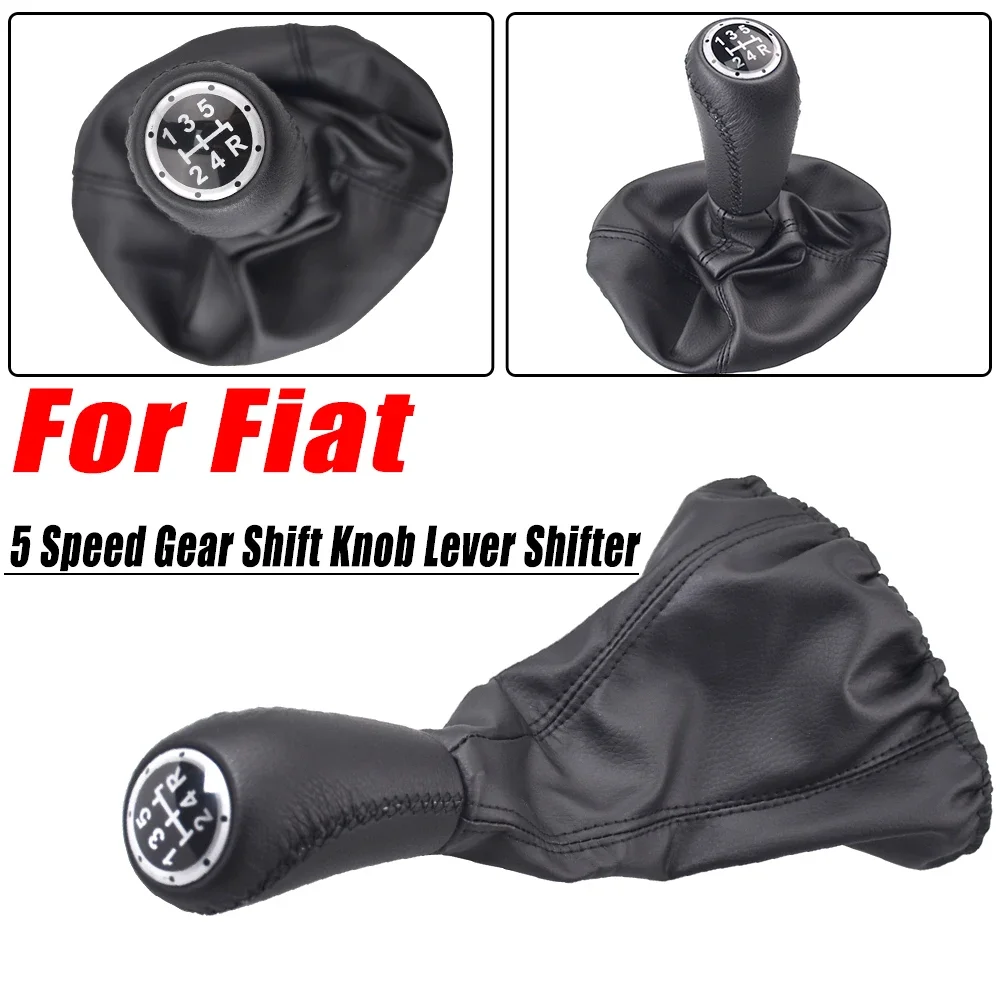 

Car Shifter Stick Lever Gaiter Boot Cover High Quality PU Leather Gear Shift Knob For Fiat 188 Punto