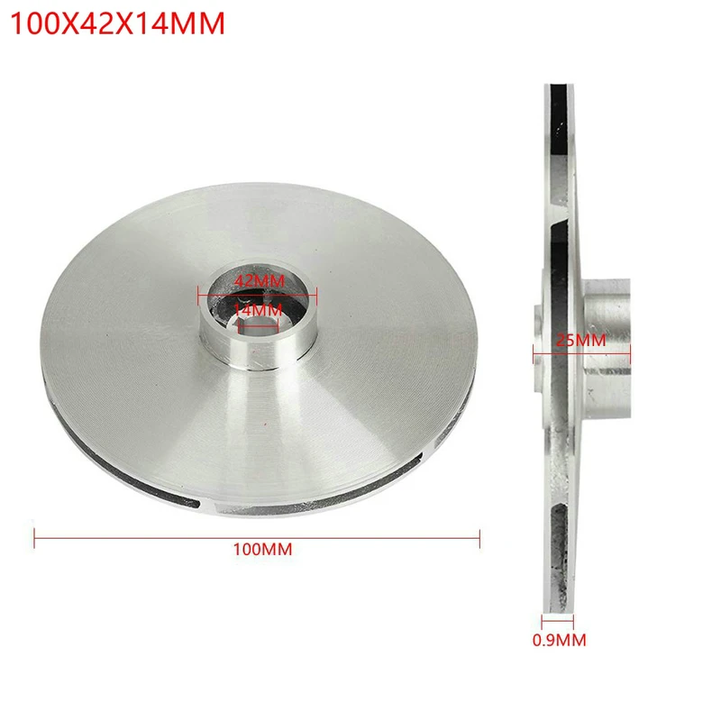 1 Piece 100-160MM Water Pump Impeller Aluminum Mechanical Repair Parts Impeller Aluminum Precision Impeller Casting Par