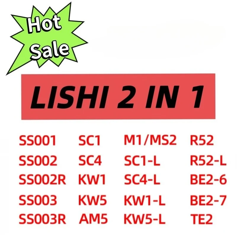 

Locksmiths 2 in1 lishi SS002pro KW1 KW5 SC1 SC4 SS001 lw4 lw5 R52 AM5 r52l Te2 M1 MS2 BE2-6 BE2-7 SC1-L KW1-L master key decoder