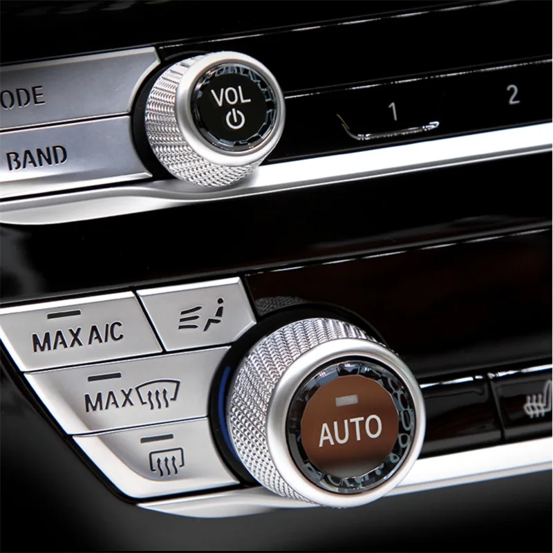 Crystal Car Volume Air Conditioning Knobs Audio Control Button Knob Cover Trim For BMW MGU 1 2 3 4 5 6 7 8 X3 X4 X5 X6 X7 Series