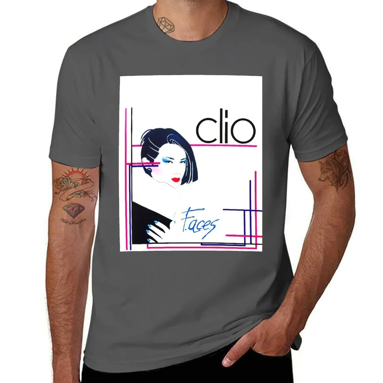كليو - وجوه 80s italo ديسكو تحت الأرض تي شيرت رجل تي شيرت القطن القطن تي شيرت رجل تي شيرت مخصص تي شيرت مطبوع #1