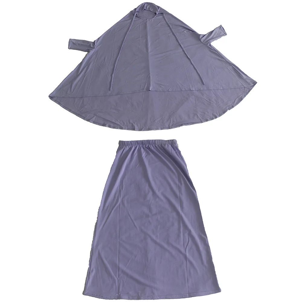 Eid Khimar Jalabiya Kids Girls Muslim Dress Hijab Set Ramadan Djellaba Abaya Turkey Kaftan Robe Prayer Garment Islam Clothing