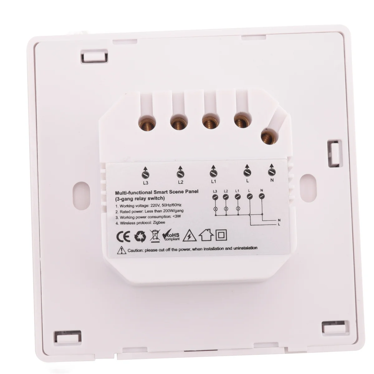 Tuya Smart Home Painel De Controle, Zigbee Múltiplo, Painel De Interruptor De 4 ", Controle De Tela Sensível Ao Toque Na Parede Para Casa-EU Plug