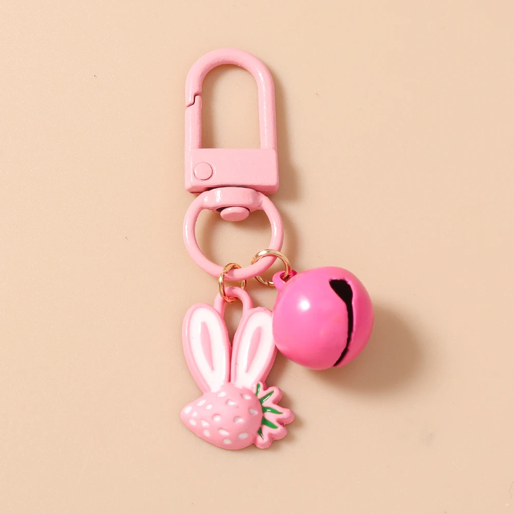 Aihua Niedlicher Erdbeer-Häschen-Schlüsselanhänger für Frauen, Hasen-Schlüsselring, Autoschlüssel, Handtaschen-Deko, Anhänger, Ornamente, Schmuck, Geschenke, Schmuckstücke – Detail 9