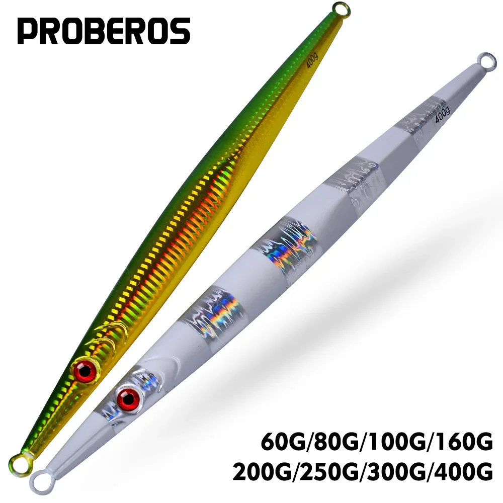 PROBEROS 1PC Metal Fishing Lure 60g-400g Jigging Bait Trolling Wobbler Artificial Hard Swimbait Sinking Leurre Sea Fishing Isca