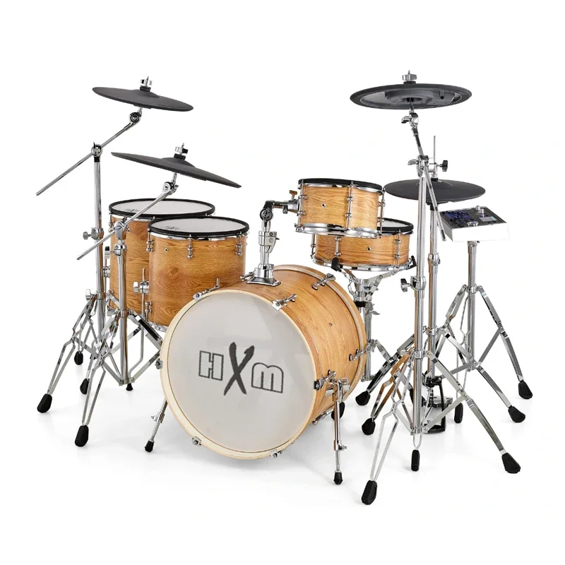 HXM XD-2000B-KM Natural Color Acoustic Design Electronic Drum Set Factory Direct Sales