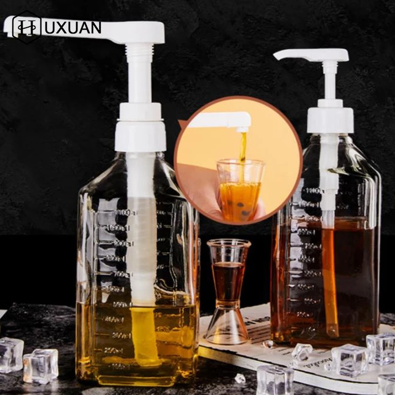 

Multi-Function 1600ml Coffee Syrup Dispenser Kitchen Honey Sauce Ketchup Bottle With 5/8CC/10CC Pump Scale Syrup Drip Dispenser