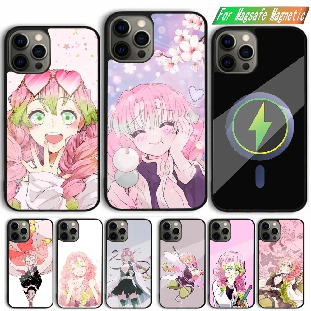 

Чехол для телефона Mitsuri Kanroji для iPhone 15,14,13,12,11, Plus, Pro, Max Mini Magsafe с магнитной беспроводной зарядкой