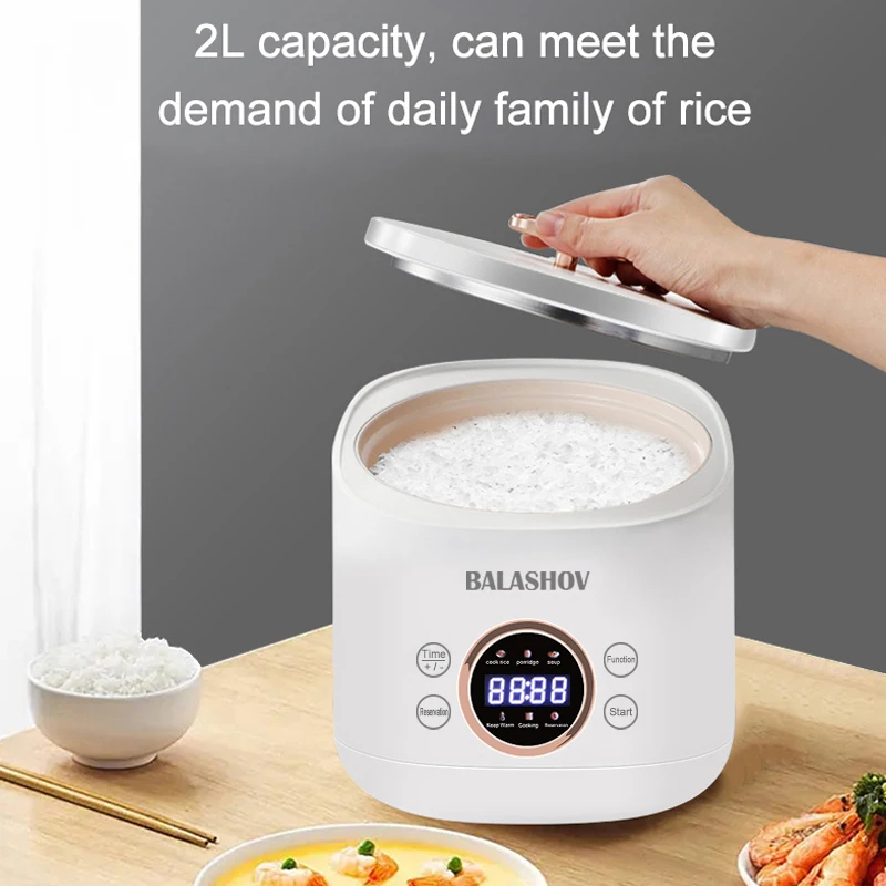 Smart Rice Cookers 1-3 People Home Soup Multifunctional Integrated High Capacity Electric Cooker Multicooker Rice Cooker 2L