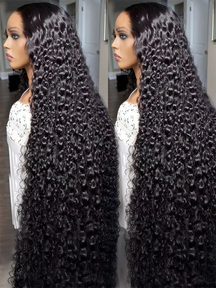 40 46 Inch Loose Deep Wave 13x4 13x6 HD Lace Frontal Wig Brazilian Water Wave Full Lace Front Human Hair Glueless Wig 300%