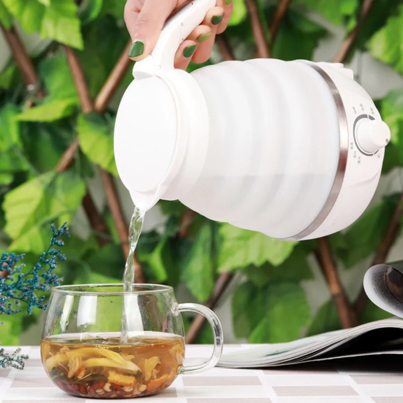 Small Electric Kettle Travel Kettle Foldable Portable Kettle Foldable Kettle, Silicone Foldable Heating Kettle Camping Tea Kettl