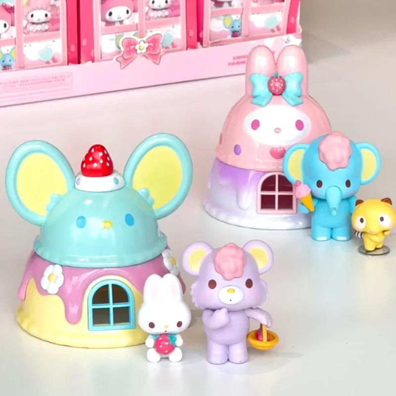 MINISO-Sanrio Melody Characters Blind Box, My Sweet Series Mystery Box, modelo de brinquedo kawaii para crianças, presente de férias genuíno