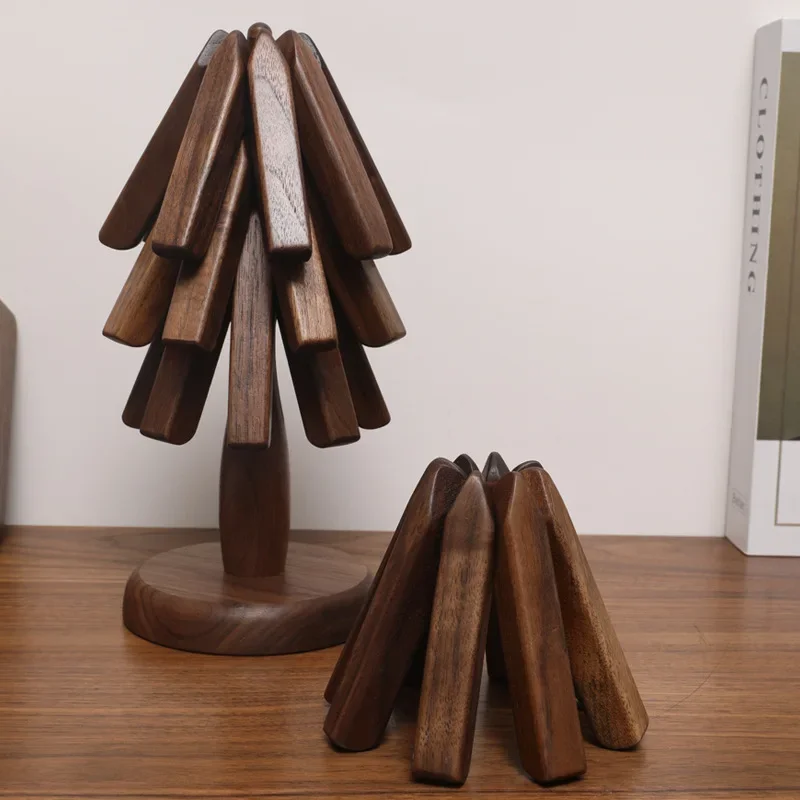 Heat-Resistant Wooden Table Mats with Shape Design