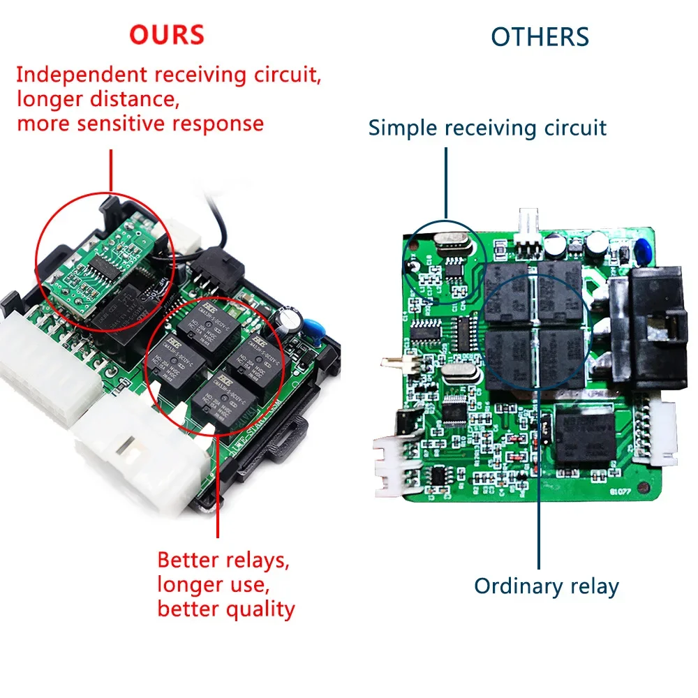 12V Universal Bluetooth One-click Start Modified One-way Anti-theft Device