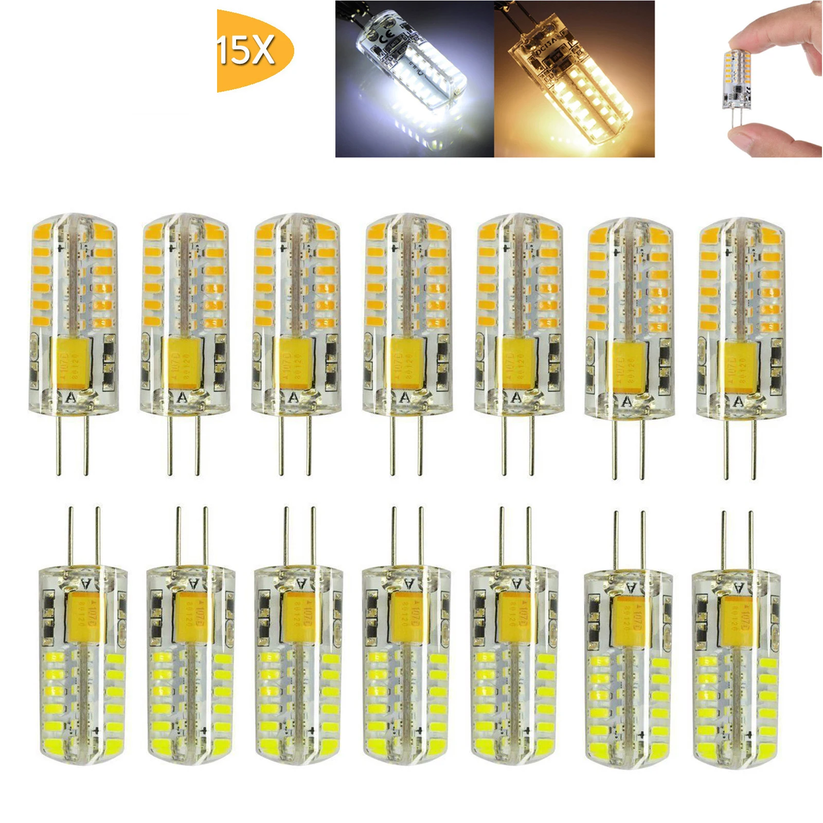 15Pcs Mini G4 Led Bulbs Ac 220V Dc 12V Chandelier Spotlight High Quality Gaming Room Accessories Home Lighting Lamps Led Light