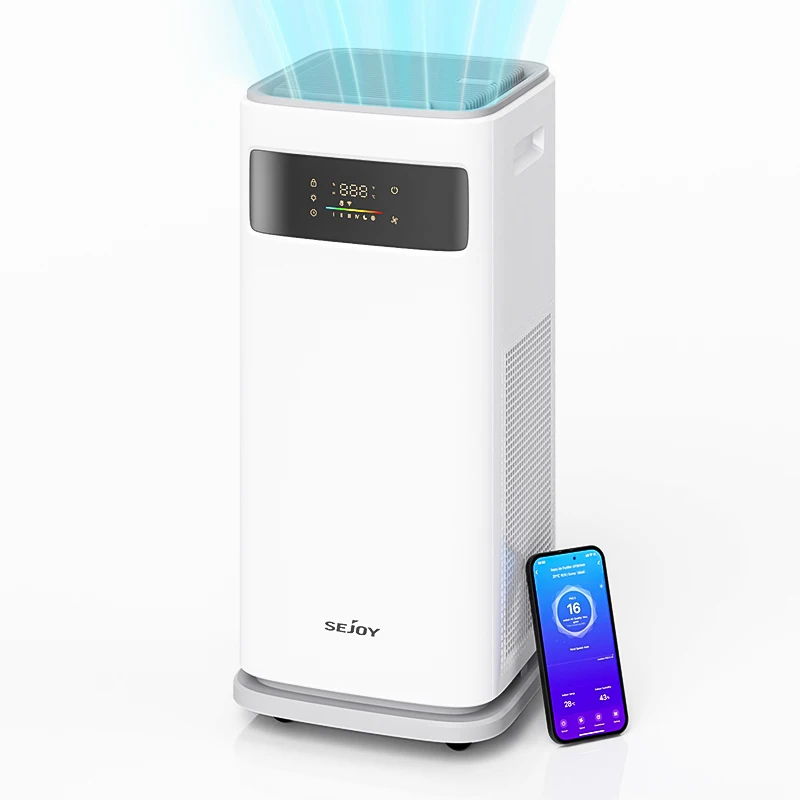 Sejoy Air Purifier for Homes for Home Allergies and Pets Hair, Smokers in Bedroom, H13 True HEPA Filter