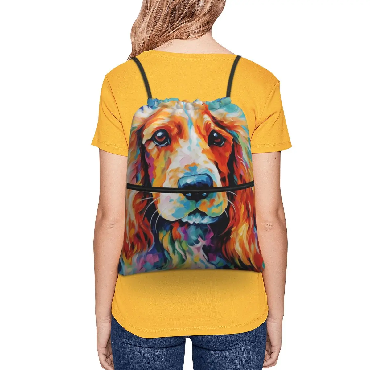 A Cocker Spaniel Portrait Backpacks, Drawstring Bag, Bundle Pocket, Sacos De Armazenamento, Viagem, Esporte, Homem, Mulher, Moda