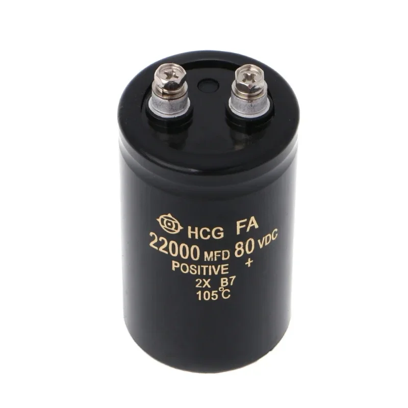 fonte alimentação eletrolítica 50x80mm 105℃ do ampère do capacitor parafuso 22000uF 80V