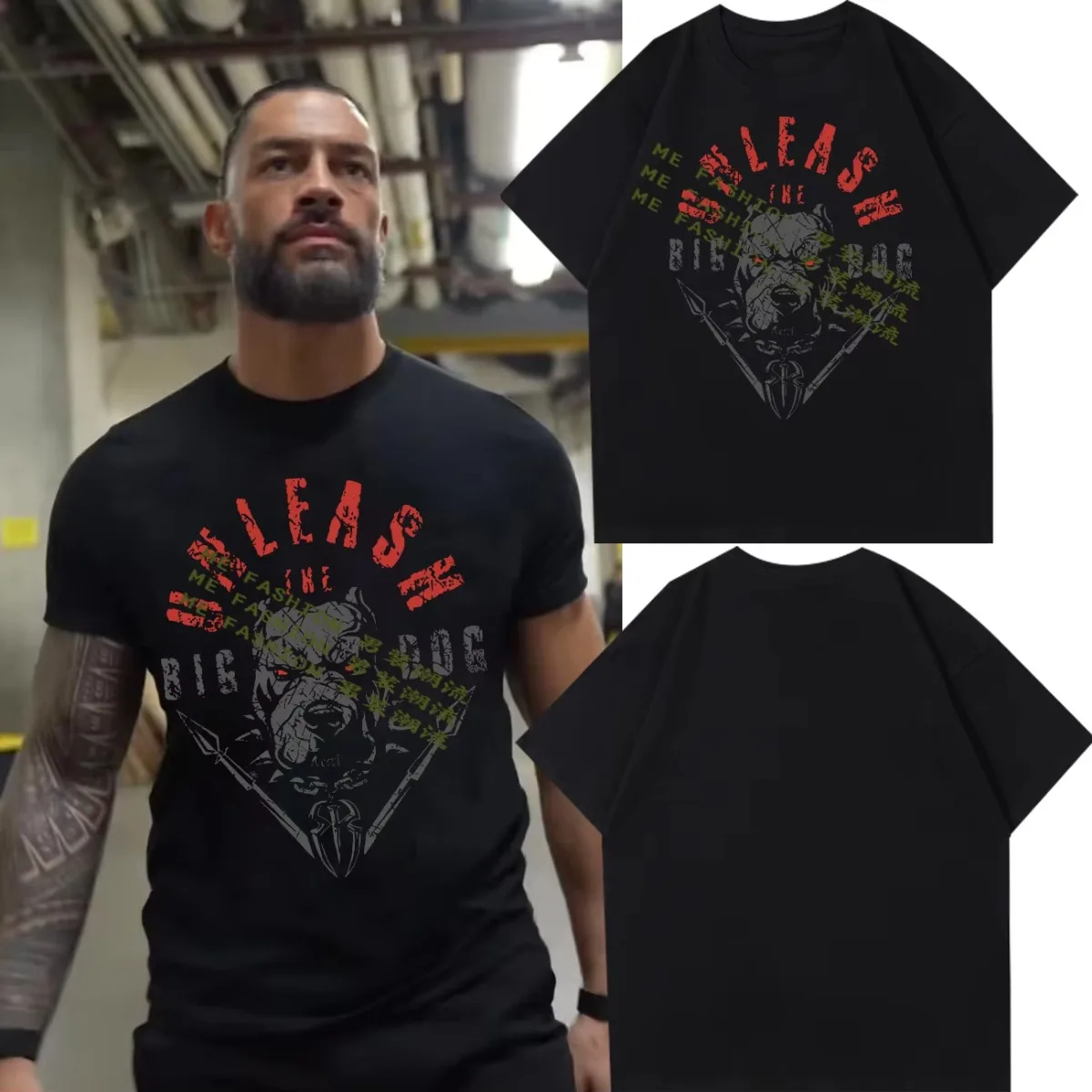 

2025T-shirt men's loose and comfortable round neck printing high-quality cotton material breathable a variety of styles to wear