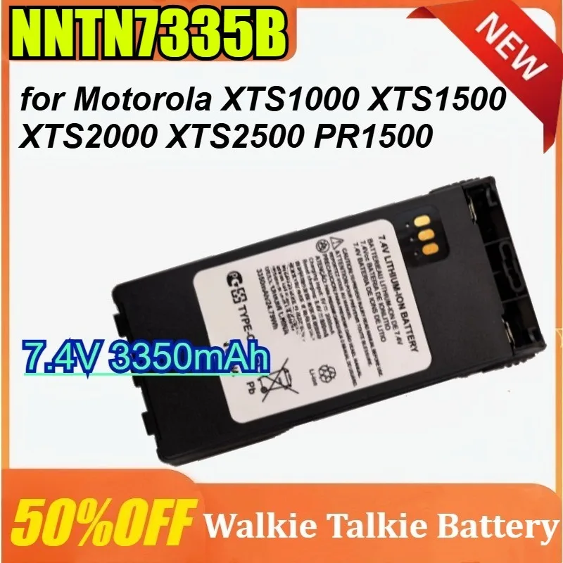 

Аккумулятор NNTN7335B для раций Motorola XTS1000, XTS1500, XTS2000, XTS2500, PR1500, 7.4В, 3350мАч, Type-C USB, с креплением на пояс
