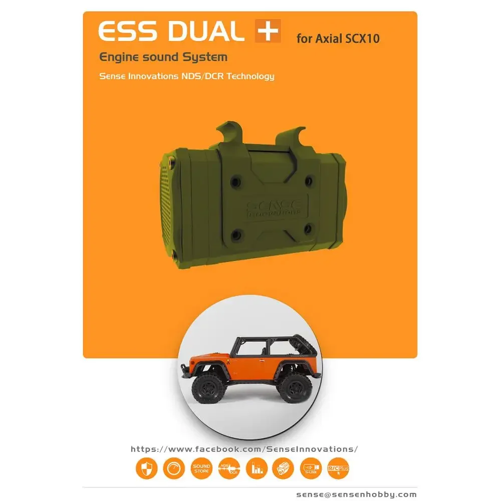 RC Cars Engine Sound Simulator ESS DUAL Plus Engine Sound Simulated Module Set for Axial SCX10 SCX10II