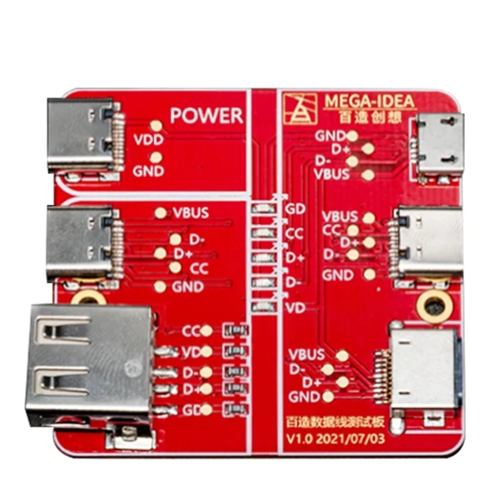 Data Line Continuity Detection Board Fixture for Type-C/Android Quick Cable Test Data Flex Continuity Detection