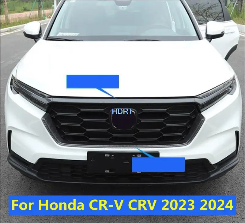 

Front Middle Moulding Grille Cover For Honda CR-V CRV 2023 2024 Car Styling Center Grid Racing Grills Trims Strips Accessories