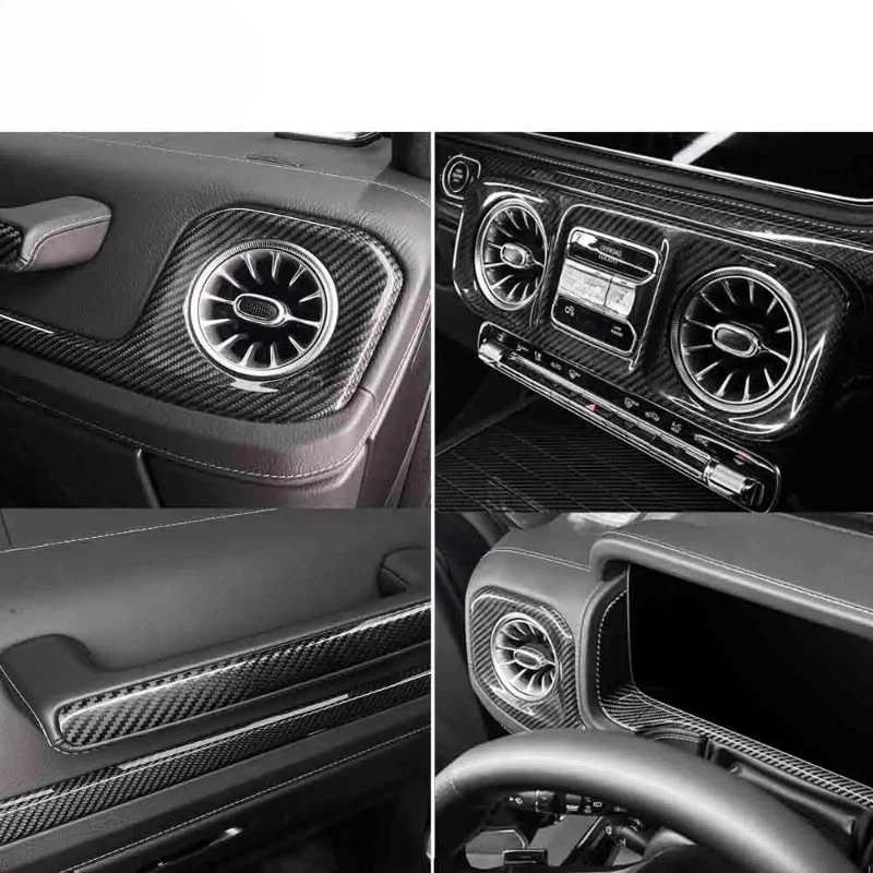 

For Benz G63 G500 W464 Real Dry Carbon Fiber center console/side vent trim strips automotive interior Modification Accessories