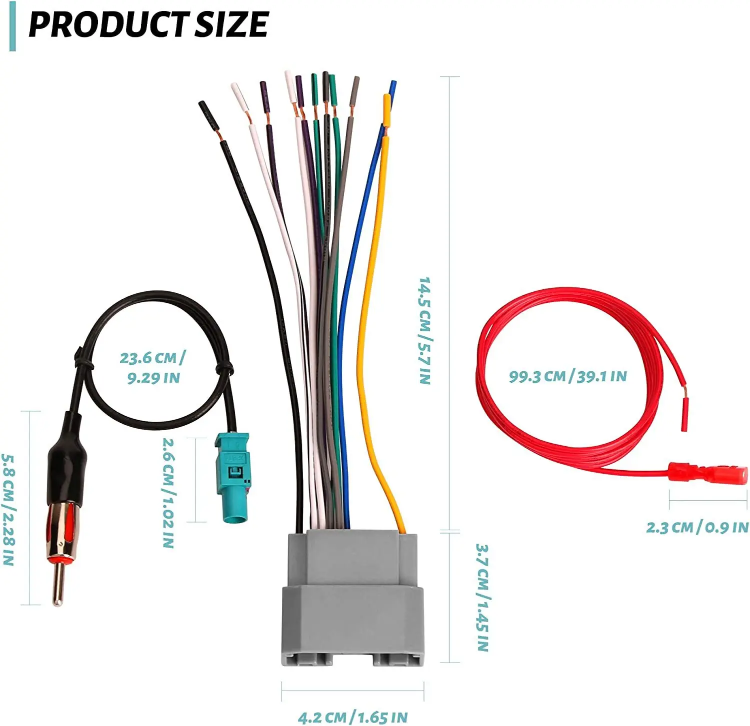 Radio samochodowe Stereo Dash Kit Wiązka przewodów Adapter anteny do Jeep Dodge Chrysler Zmodyfikowane akcesoria audio