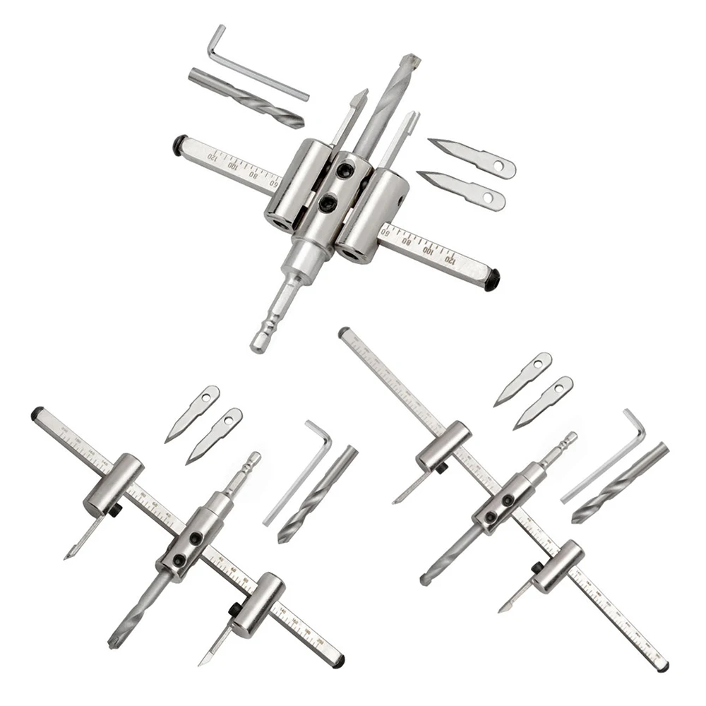 Abridor de agujeros ajustable tipo avión, tubo de sonido con mango máximo de 6,35mm, tablero de yeso ligero, aleación de techo, taladro para carpintería, 1 unidad