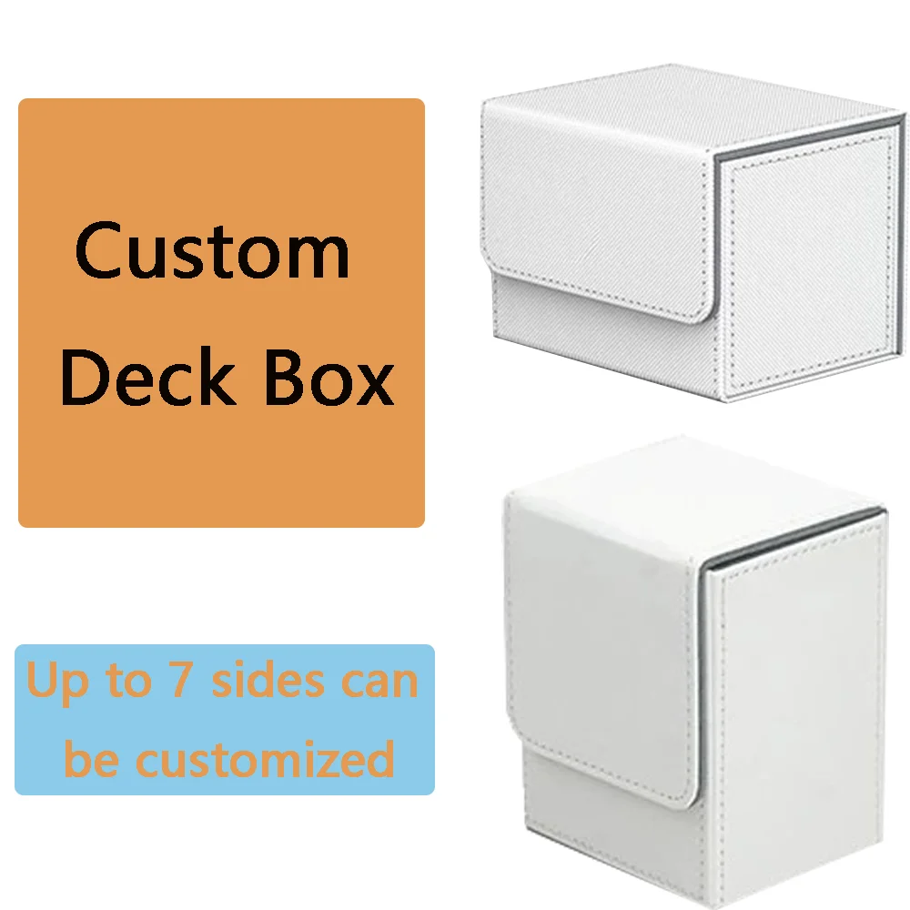 12 card box colors Custom Deck Box, PU Leather Card Storage Box, Personalized Image Card Holder for PTCG YGO